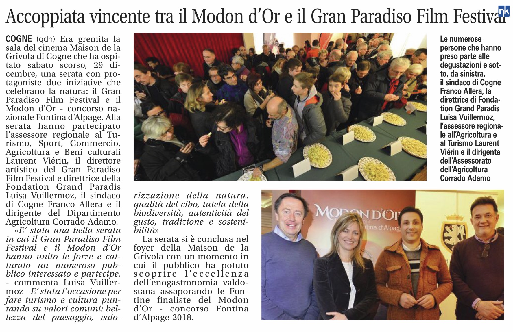 Accoppiata vincente tra il Modon d'Or e il Gran Paradiso Film Festival